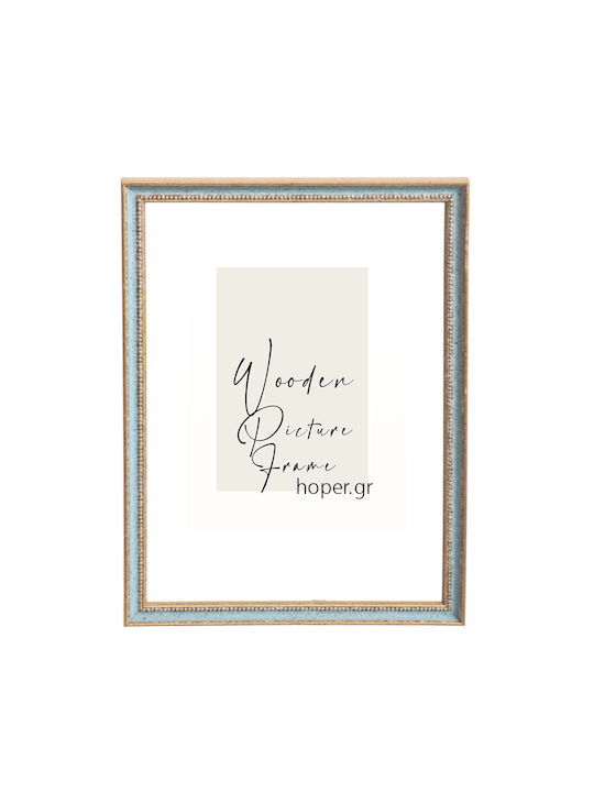 Wall-mounted Wooden Photo Frame with Gold Frame