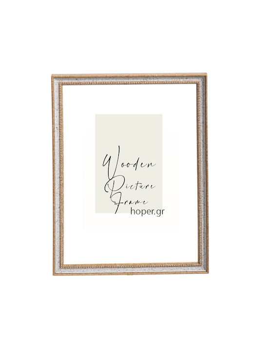 Wall-mounted Wooden Photo Frame with Gold Frame
