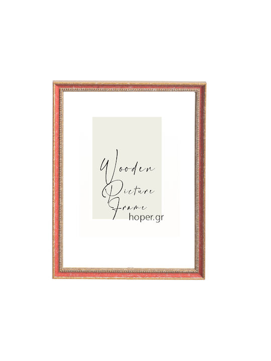 Wall-mounted Wooden Photo Frame with Gold Frame