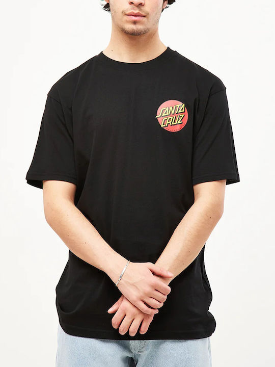 Santa Cruz T-shirt Bărbătesc cu Mânecă Scurtă Negru