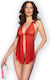 Chilirose Σετ Sexy Babydoll Κόκκινο