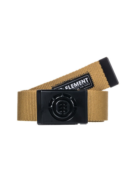 Element Beyond Men's Fabric Webbing Belt Belt Gold