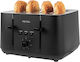 Petra Toaster 4 Slots 1850W Black