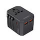 Choetech Universal Socket Adapter from Universal to Universal with 2 USB Outlets
