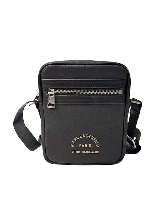 Herren Ledertasche Schulter / Crossbody Schwarz