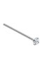 Piercing.gr Σκουλαρίκι Μύτης από Ασήμι 0.6mm Λευκό