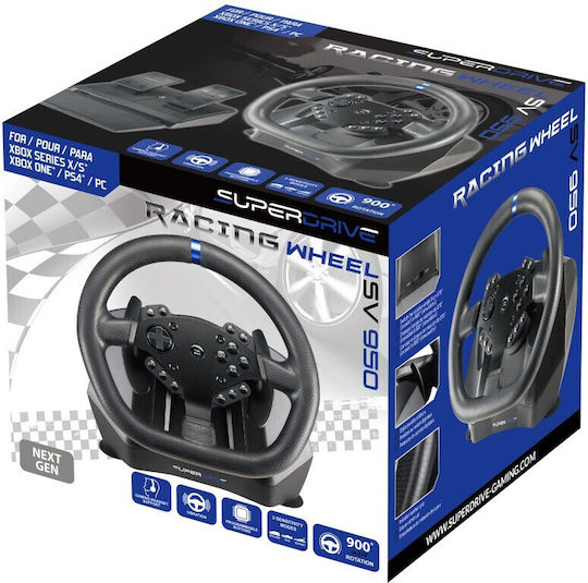 Subsonic Superdrive Lenkrad mit Pedalen für PC / PS4 / XBOX Eins