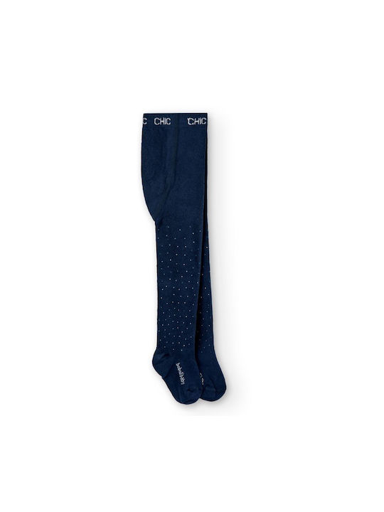 Boboli Kids Tights Polka Dot Blue Navy