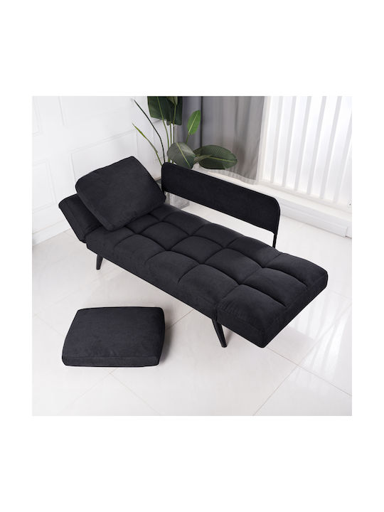 Jackie Three-Seater Couch Bed Charcoal 190x80x75cm