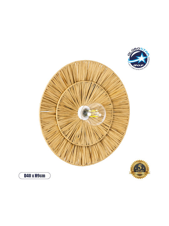 GloboStar Colombo Leuchte Wand mit Fassung E27 Beige 40x9cm