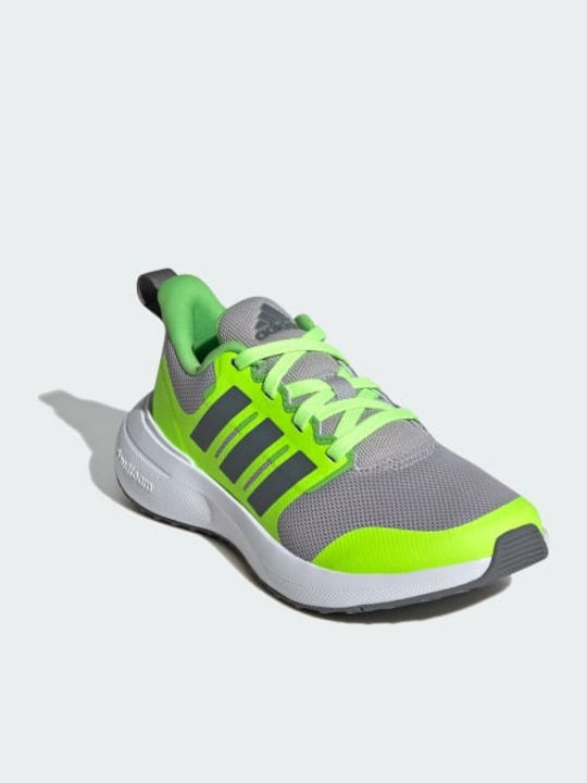 FortaRun 2.0 Αθλητικά Παιδικά Παπούτσια Running με Κορδόνια Grey Two / Grey Four / Lucid Lemon