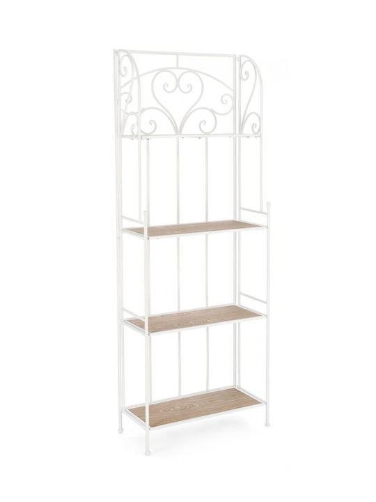 Βιβλιοθήκη Guenda White 59x28x167εκ.