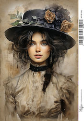 CHeirokamoto Hârtie de orez Decoupage Black
