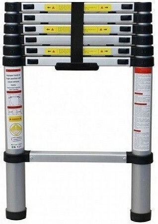Telescopic Aluminum Ladder Single 7 Steps Maximum Height 2m