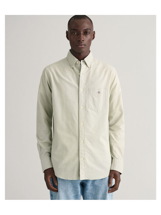 Long-sleeved Cotton Shirt Green
