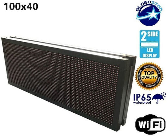 Κυλιόμενη Πινακίδα LED Διπλής Όψης 100x40cm Κόκκινο