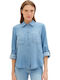 Langärmelig Damen Denim Hemd Gray
