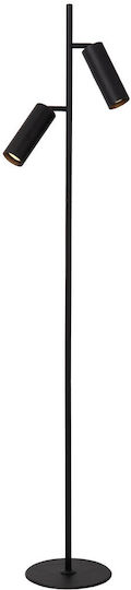 Lucide Lightning Floor Lamp H140cm. with Socket for Bulb GU10 Black