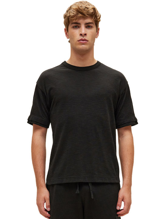 Dirty Laundry T-shirt Bărbătesc cu Mânecă Scurtă Negru