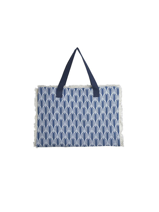 Inart Υφασμάτινη Τσάντα για Ψώνια σε Μπλε χρώμα
