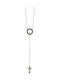Agios Kreuz aus Vergoldetem Silber mit Kette