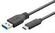 Microconnect USB 2.0 Cable USB-C male - USB-A 15W Μαύρο 2m USB3.1CA2