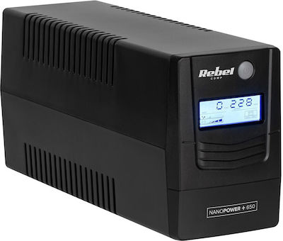 Rebel RB-4023 UPS Off-Line 650VA 360W with 2 Schuko Power Plugs