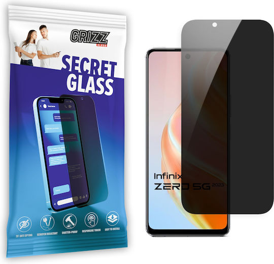GrizzGlass Τζαμάκι Κάμερας Μαύρο για Infinix Zero 2023