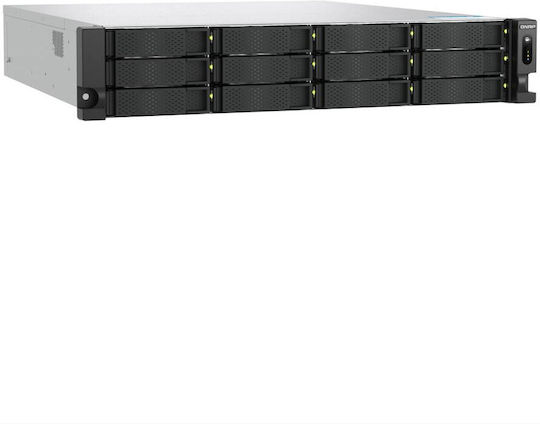 QNap TS-H1277AXU-RP-R5-16G NAS Rack με 12 θέσεις για HDD/M.2/SSD και 2 θύρες Ethernet