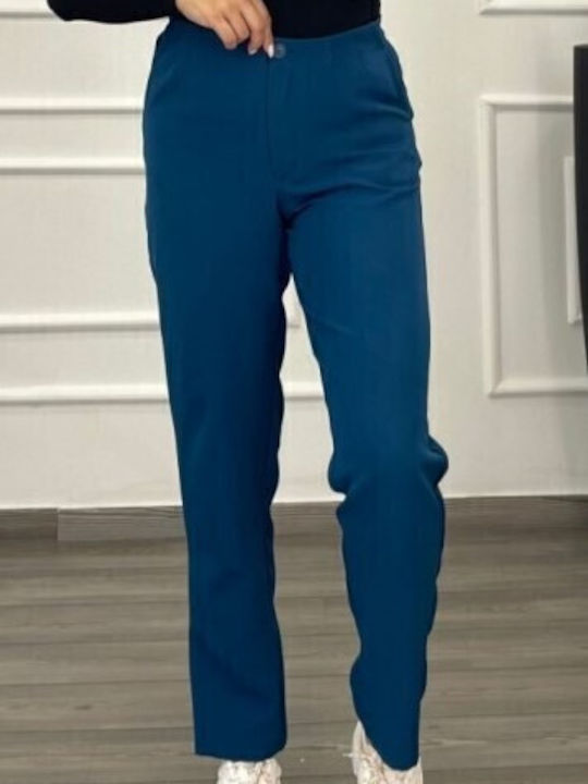 Voice Women's Fabric Trousers Blue