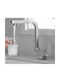Bonken U-Shaped Kitchen Counter Faucet Inox Silver