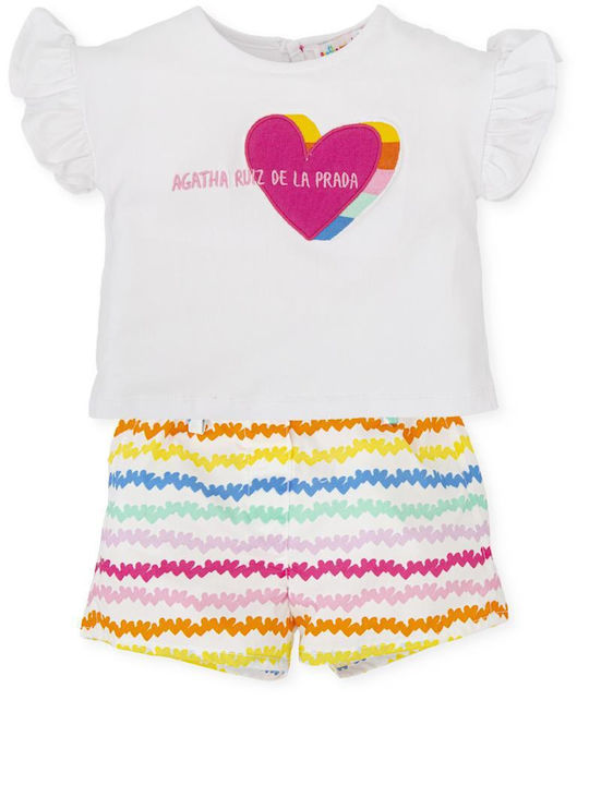 Kinder-Set mit Shorts Sommer 2Stück White
