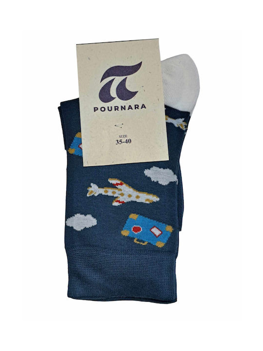 Pournara Women's Socks BLUE