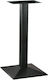 Zita Plus Lima Table Stand made of Metal with Regulator in Black Color 45x45x98cm