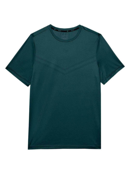 4F Herren Sport T-Shirt Kurzarm Petrol Blau