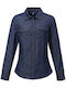 Premier Women's Denim Long Sleeve Shirt Navy Blue