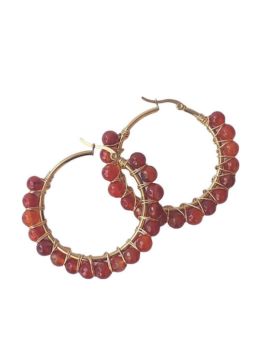 MI-TU Exclusive Cercei Placat cu aur Brown Beads