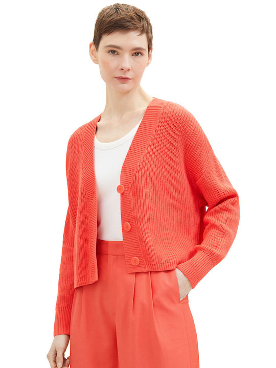 Tom Tailor Women's Knitted Cardigan Red