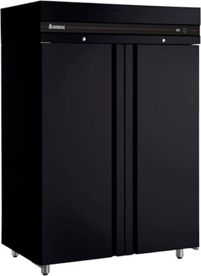 Inomak Multi-purpose Gewerbliche Gefrierschrank 1432lt Schwarz mit 2 Türen P144 x B86.8 x H210cm