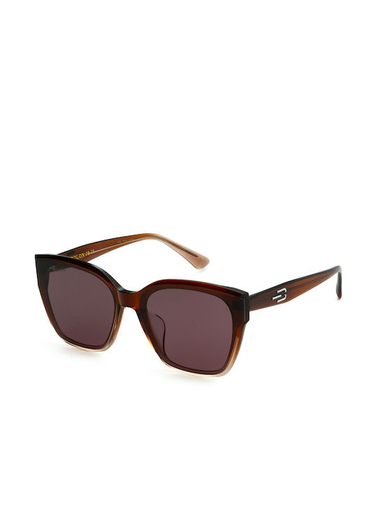 Bolon Women's Sunglasses with Brown Plastic Frame and Brown Lens BL3161A62