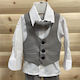 Extan Bebe Boys Baptism Suit with Vest Gray
