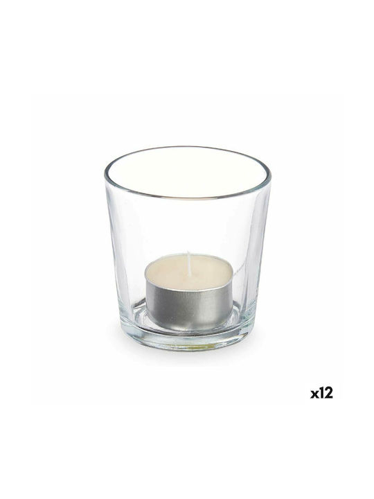 Acorde Scented Candle Jar with Scent Vanilla White 7x7cm 12pcs