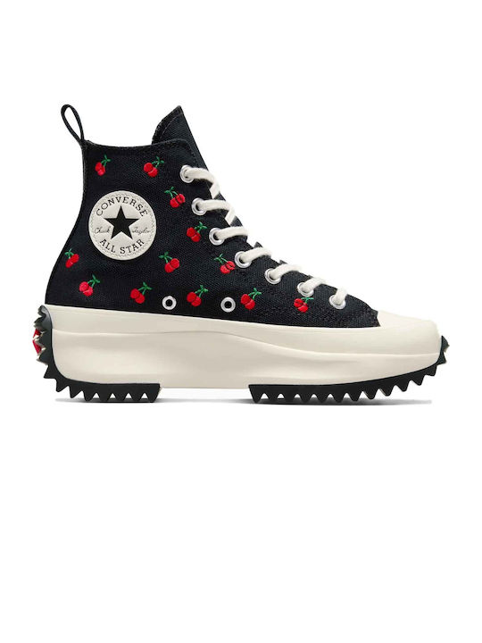 Converse Run Star Hike Flatforms Boots Black / White