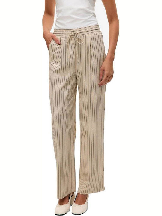 Vero Moda Women's Fabric Trousers Wide Gray Vero Moda Women's Fabric Trousers Wide Gray