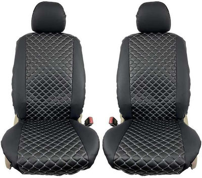 Auto Gs Car Seat Cushion Set 4pcs Leatherette Royal Black