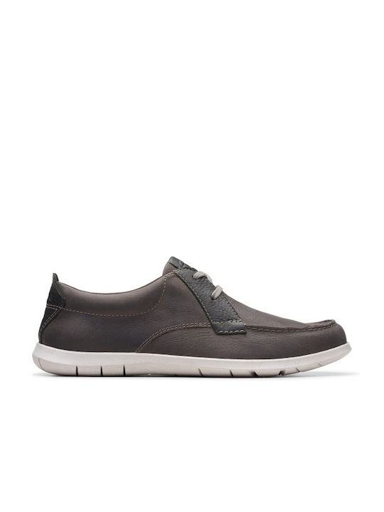 Clarks Men's Leather Casual Shoes Gray