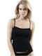Women's T-Shirt with Spaghetti Strap Black