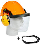 3M Ασφαλείας Construction Site Helmet with Earplugs Orange XH001675186