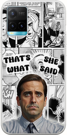 Tv Quotes - Michael Scott Back Cover Silicon Multicolor (Vivo Y21s)