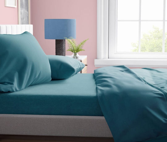MayHome Sheet Sets Semi-Double 180x240cm. Monochrome Petrol 3pcs